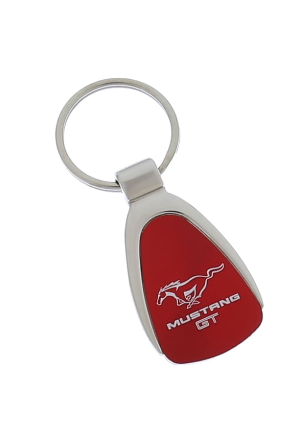 Ford Mustang GT Red Teardrop Logo Key Chain Fob Officially Licensed