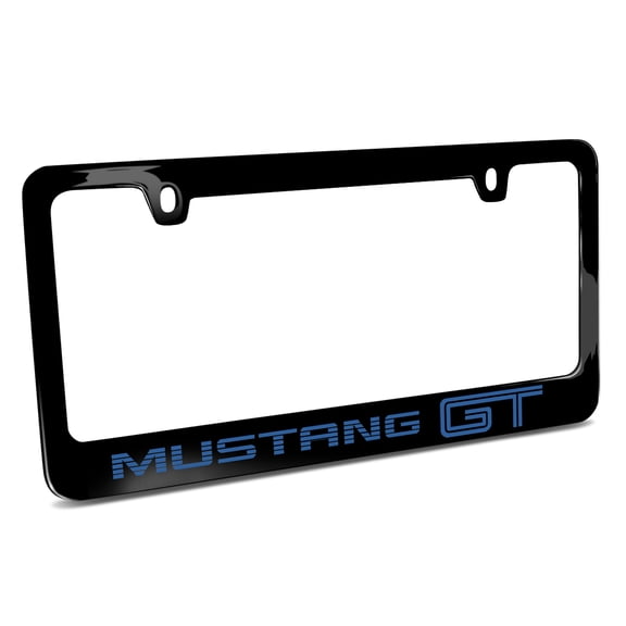 Ford Mustang GT Speed-Line in Blue Black Metal License Plate Frame