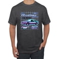 thumbnail image 1 of Ford Mustang GT The Boss Retro Neon Vintage | Mens Cars and Trucks Graphic T-Shirt, Heather Black, X-Large, 1 of 4