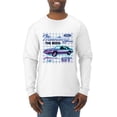 thumbnail image 1 of Ford Mustang GT The Boss Retro Neon Vintage | Mens Cars and Trucks Long Sleeve T-Shirt, White, Small, 1 of 1