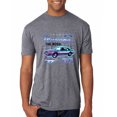thumbnail image 1 of Ford Mustang GT The Boss Retro Neon Vintage | Mens Cars and Trucks Premium Tri Blend T-Shirt, Premium Heather, X-Large, 1 of 4