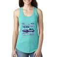 thumbnail image 1 of Ford Mustang GT The Boss Retro Neon Vintage | Womens Cars and Trucks Jersey Racerback Tank Top, Tahiti Blue, Small, 1 of 4