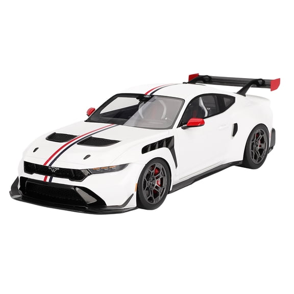 Ford Mustang GTD "Spirit of America" White with Red and Blue Stripes 1/18 Model Car by Top Speed