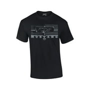 Ford Mustang Grill Legend Honeycomb Grill and Pony Emblem Classic Racing Performance Race Muscle Car T-shirt Emblem Logo-Black-SMA