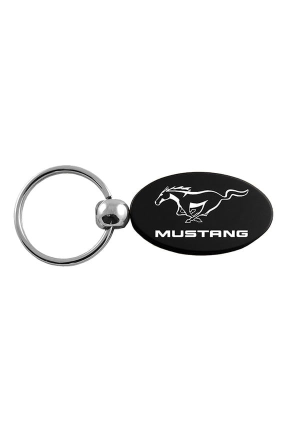 Ford Mustang Keychain & Keyring - Black Oval