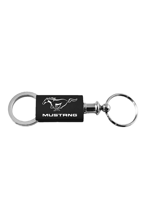Ford Mustang Keychain & Keyring - Black Valet