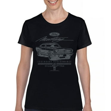 Ford Mustang Legendary Performance Since Since 1964 T-Shirt Vintage Classic American Muscle Car Licensed Women's Tee