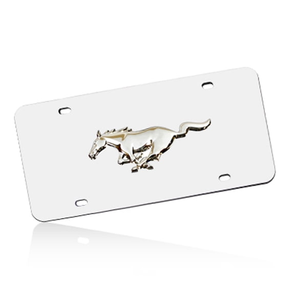 Ford Mustang Logo License Plate (Chrome)