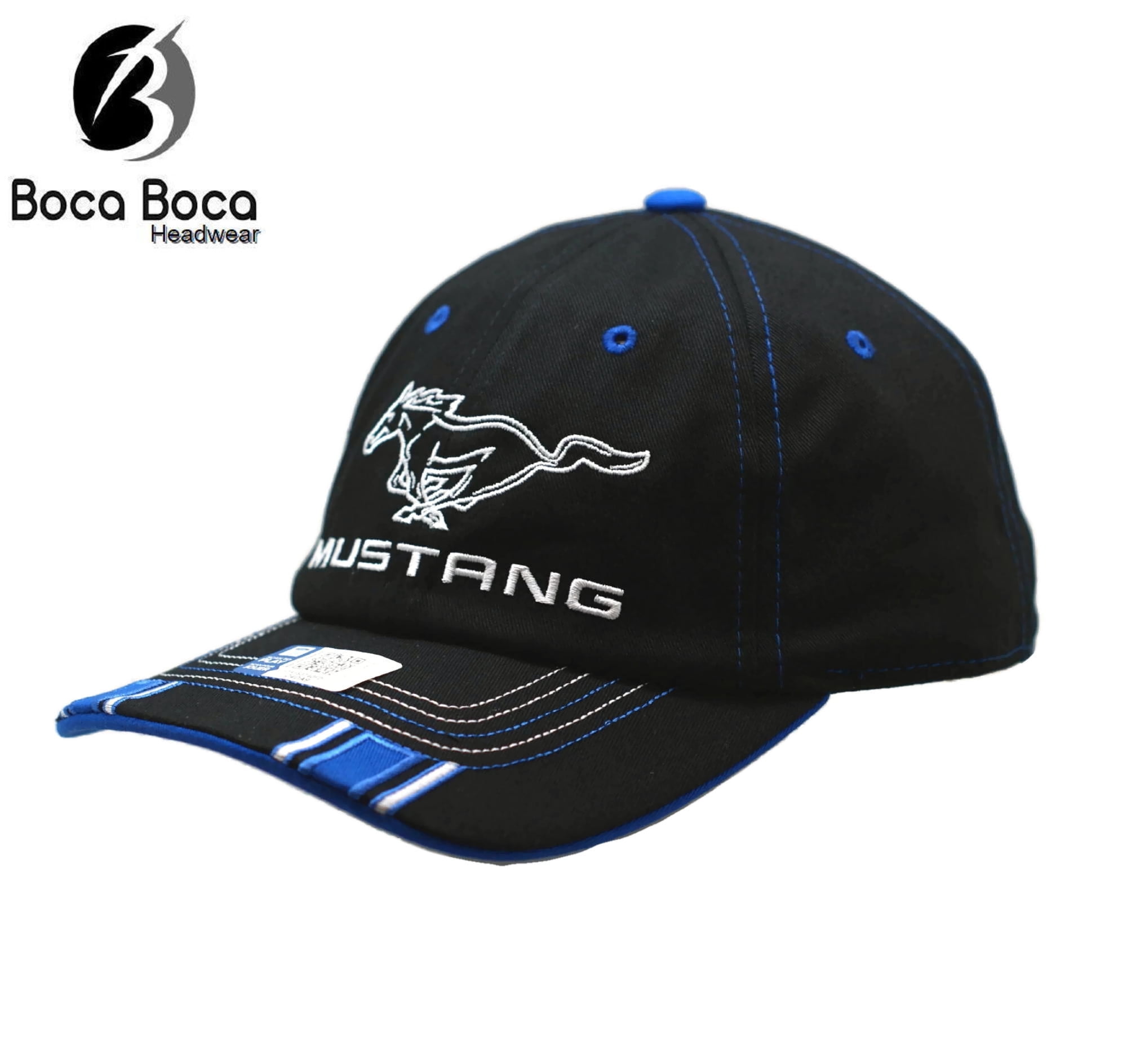 Ford Mustang Logo Royal Stripe Cap Hat