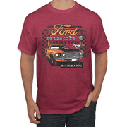 T-shirt Uomo Ford Mustang Racing - Blu, 100% Cotone - Gildan