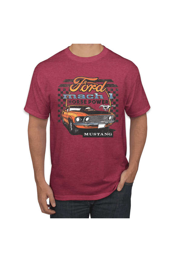 Ford Mustang Mach 1 Horse Power Classic Racing Cars and Trucks Graphic T-Shirt