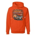 thumbnail image 1 of Ford Mustang Mach 1 Horse Power Classic Racing | Mens Cars and Trucks Hooded Sweatshirt Graphic Hoodie, Orange, Medium, 1 of 4