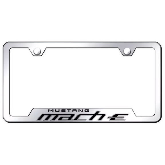 Ford Mustang Mach-E Logo Mirrored Chrome License Plate Frame Official Licensed