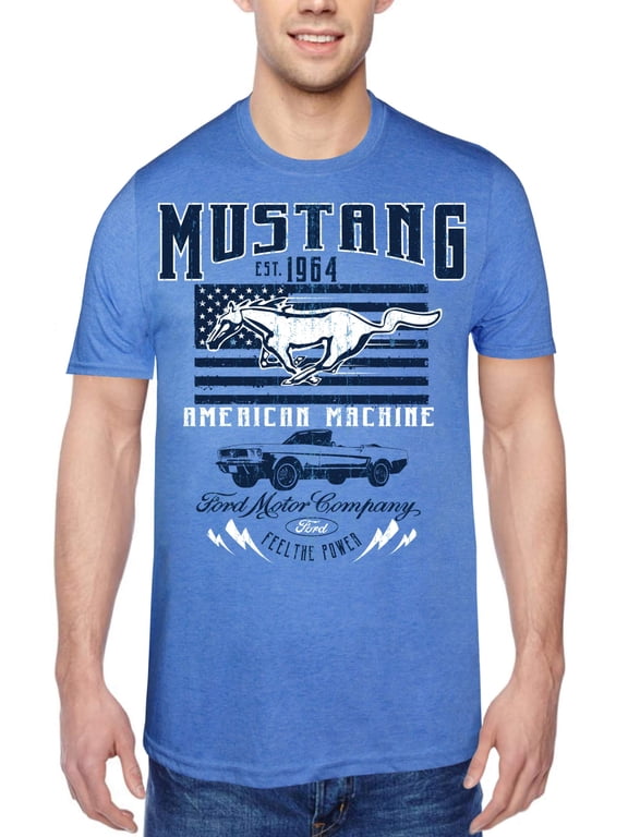 Mustang Men's Go Big Short Sleeve Graphic T-Shirt, up to Size 3XL