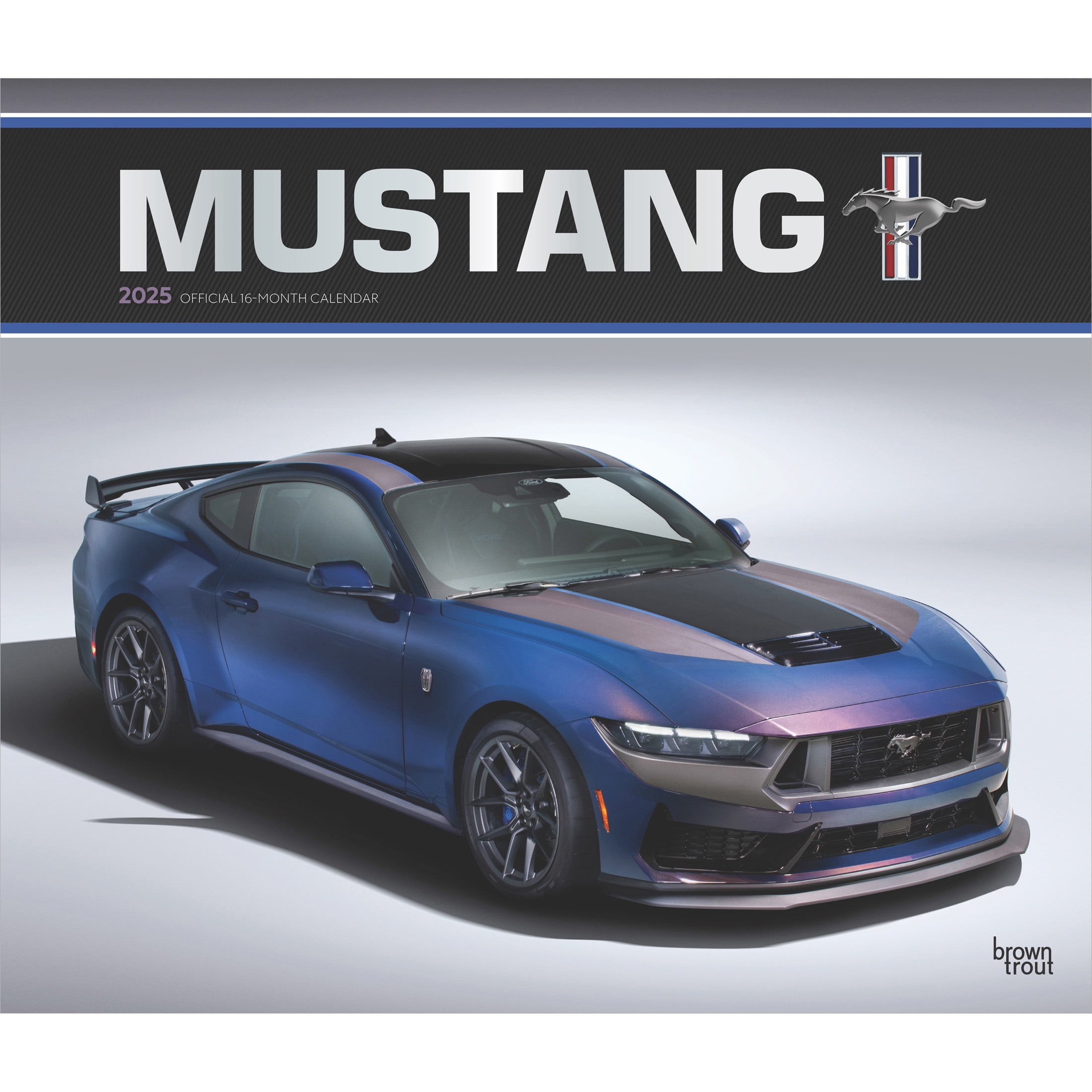 Ford Mustang OFFICIAL 2025 14x24" (Hanging) Deluxe Wall Calendar BrownTrout