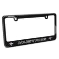 thumbnail image 1 of Ford Mustang Outline Dual Logo Black Real Carbon Fiber License Plate Frame, 1 of 8