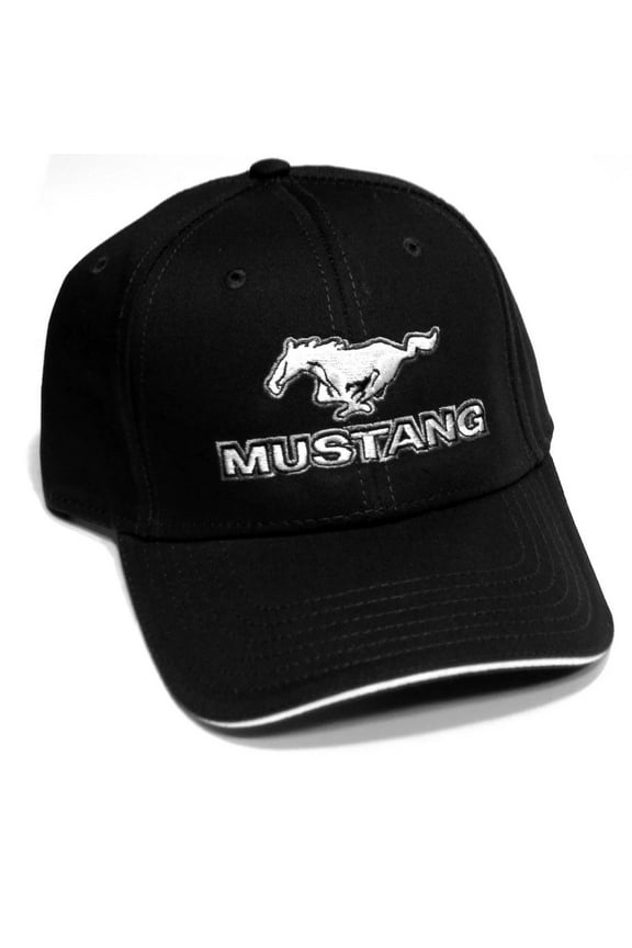 Mustang Pony Black Cotton Hat