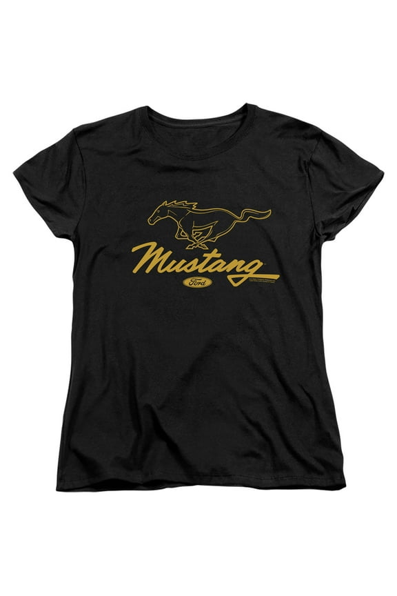 Mustang Pony Script Women's T Shirt