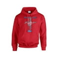 thumbnail image 1 of Ford Mustang Pony Unisex Hooded Sweatshirt Logo Hoodie Performance Racing Car Muscle Car Hood-Red-XL, 1 of 4