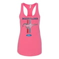 thumbnail image 1 of Ford Mustang Pony and Stripes Ladies Racerback Tank Top Women Lady Car Auto Automobile Racing-Hot Pink-xs, 1 of 4