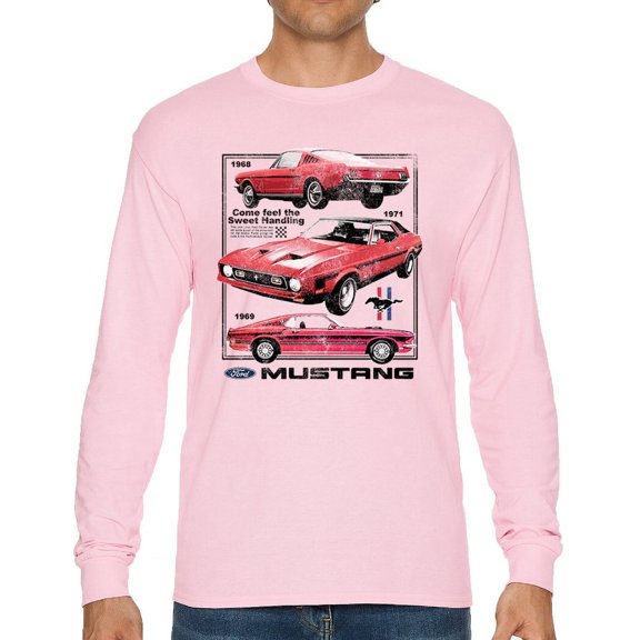 Ford Mustang Poster 1968 1969 1971 Long Sleeve T-shirt Legendary Performance American Classic Muscle Car Licensed