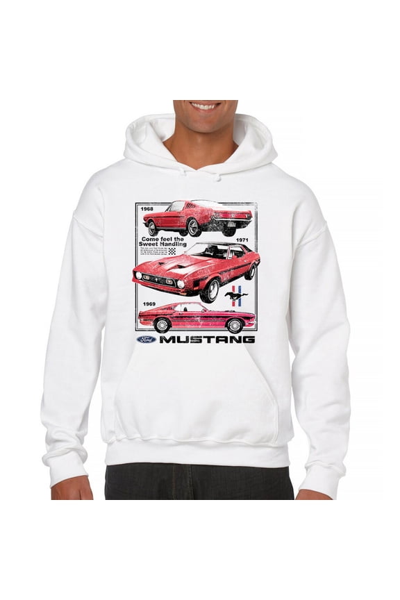 Ford Mustang Poster 1968 1969 1971 Sweatshirt Legendary Performance American Classic Muscle Car Licensed Hoodie