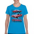 thumbnail image 1 of Ford Mustang Poster 1968 1969 1971 T-Shirt Legendary Performance American Classic Muscle Car Licensed Women's Tee, 1 of 7