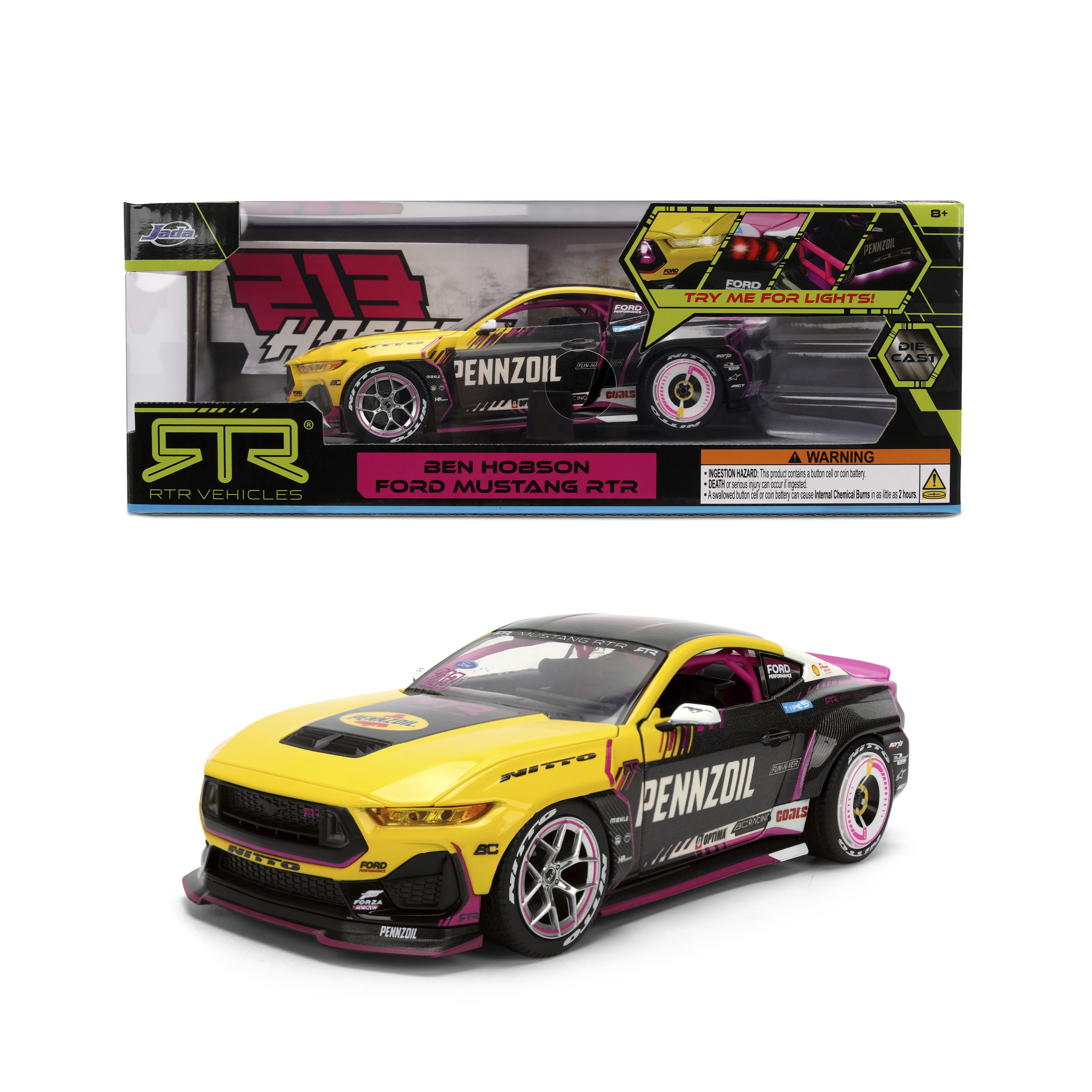 Jada Toys AutoZone 2025 Ford Mustang RTR 213 Ben Hobson Die-Cast