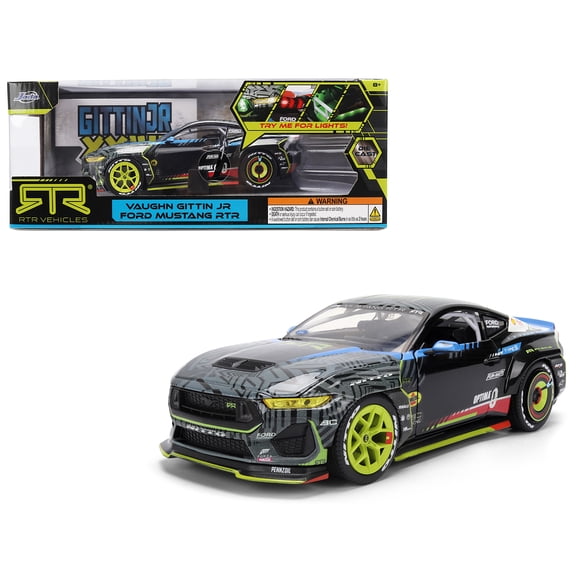Ford Mustang RTR #25 Vaughn Gittin Jr. "Formula Drift PRO Championship" (2025) with Lights "RTR Vehicles" Series 1/24 Diecast Model Car by Jada