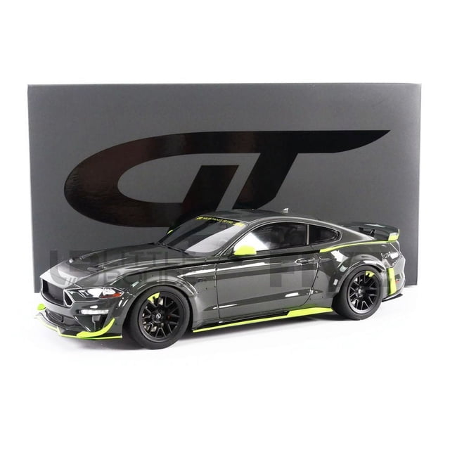 Forest Gray Rtr Ford Mustang RTR Spec 5 Gray with Black and Green Stripes