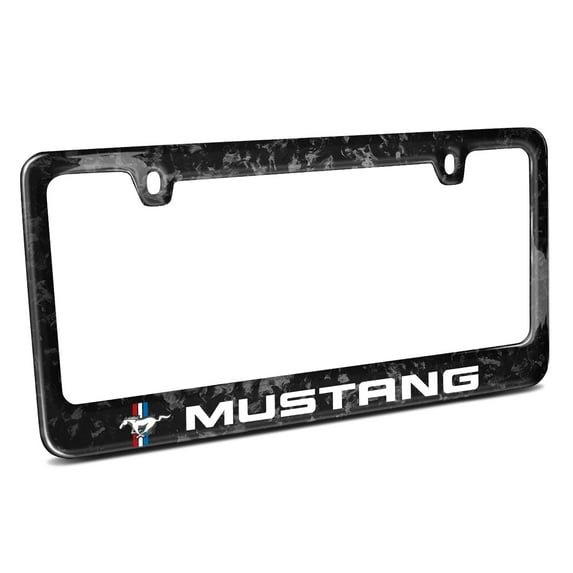 Ford Mustang Real Black Forged Composite Carbon Fiber License Plate Frame