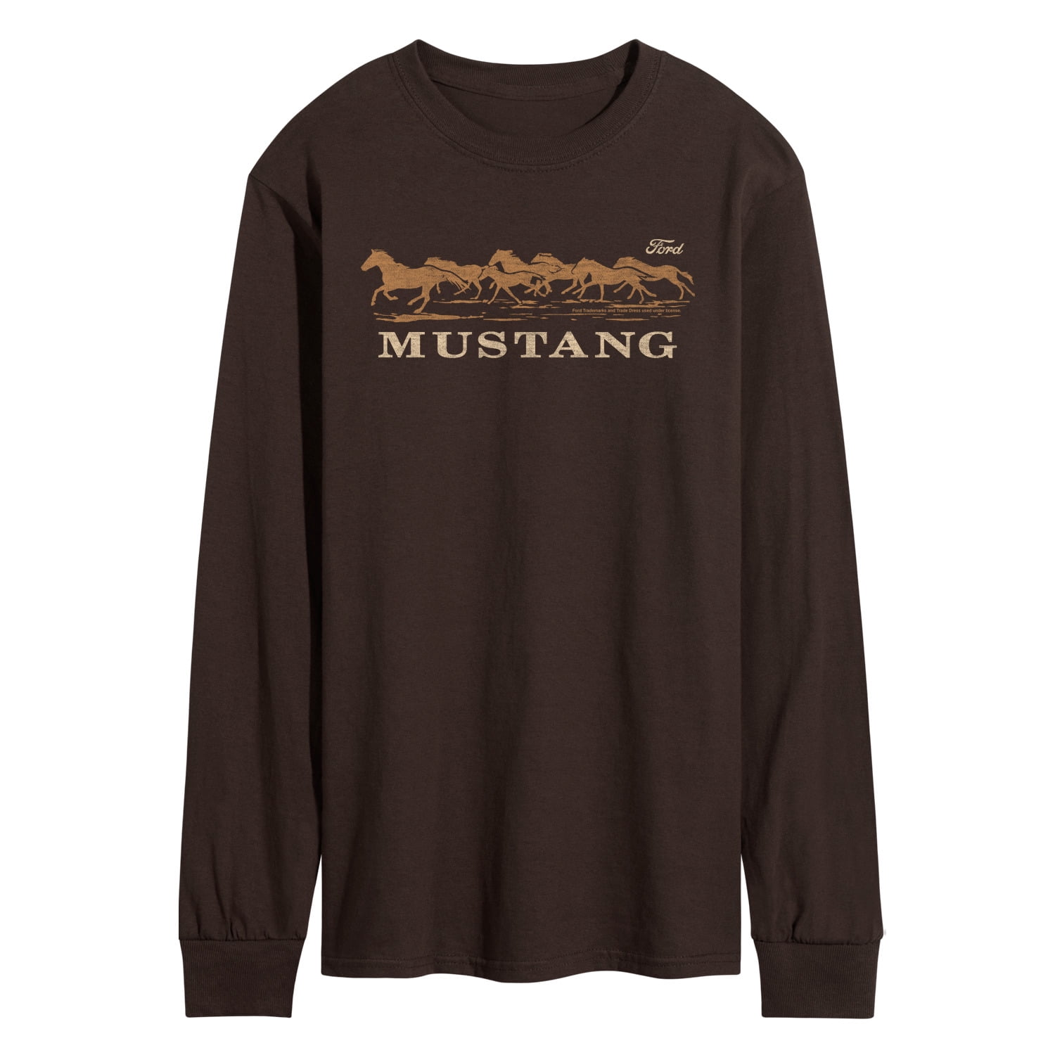 Ford - Mustang Running Horses - Men's Long Sleeve Graphic T-Shirt