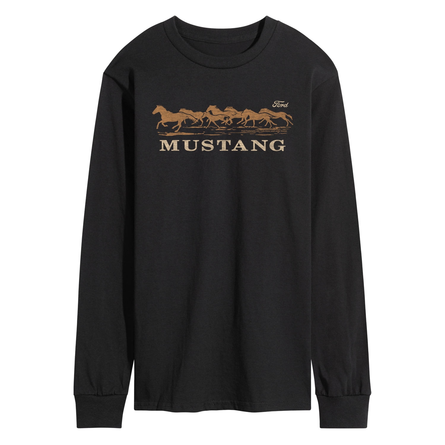 Ford - Mustang Running Horses - Men's Long Sleeve Graphic T-Shirt