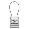 thumbnail image 1 of Ford Mustang Satin Chrome Cable Key Ring (Silver), 1 of 2