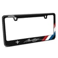 thumbnail image 1 of Ford Mustang Script USA Flag Stripes Black Real Carbon Fiber License Plate Frame, 1 of 8