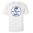 thumbnail image 1 of Ford Mustang Shelby Cobra T-shirt Blue & Red Circle Logo Racing Performance Race Hotrod Classic Antique Tee Shirt-White-Small, 1 of 4