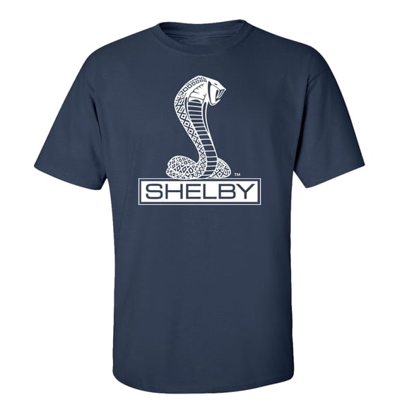 Ford Mustang Shelby Cobra T-shirt Car Enthusiast Antique Classic Tee Shirt Racing Performance Hotrod-Navy-XL