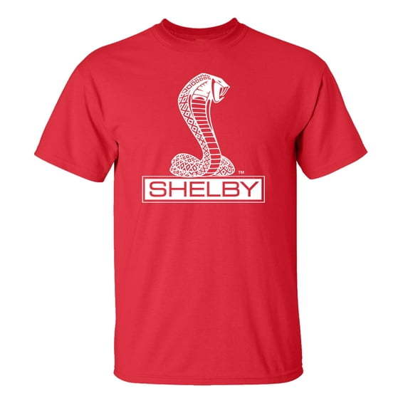 Ford Mustang Shelby Cobra T-shirt Car Enthusiast Antique Classic Tee Shirt Racing Performance Hotrod-Red-XXXL
