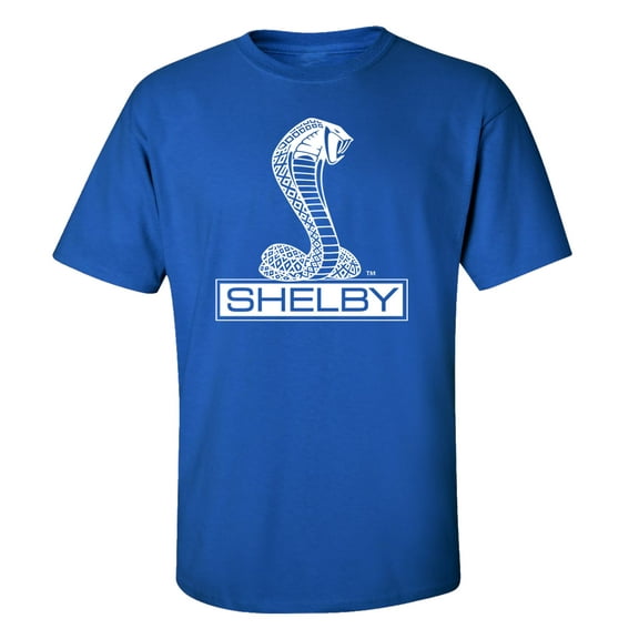 Ford Mustang Shelby Cobra T-shirt Car Enthusiast Antique Classic Tee Shirt Racing Performance Hotrod-Royal-XL