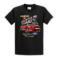 thumbnail image 1 of Ford Mustang Shelby GT 500 Red Mustang with Stripes Ford Logo Cobra Men's Short Sleeve T-shirt Black-4XL, 1 of 4