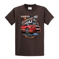 thumbnail image 1 of Ford Mustang Shelby GT 500 Red Mustang with Stripes Ford Logo Cobra Men's Short Sleeve T-shirt Brown-medium, 1 of 4