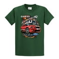 thumbnail image 1 of Ford Mustang Shelby GT 500 Red Mustang with Stripes Ford Logo Cobra Men's Short Sleeve T-shirt-Forest-4XL, 1 of 4
