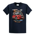 thumbnail image 1 of Ford Mustang Shelby GT 500 Red Mustang with Stripes Ford Logo Cobra Men's Short Sleeve T-shirt Navy-medium, 1 of 4