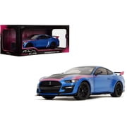 Pink Slips - 118 2020 Ford Mustang Shelby GT500 Diecast Car Blue