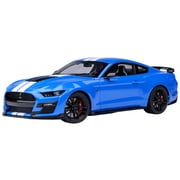 Ford Mustang Shelby GT500 Grabber Blue w/ White Stripes 1/18 Model Car by Autoart