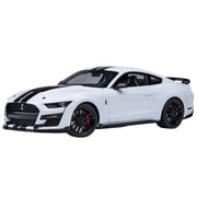 Ford Mustang Shelby GT500 Oxford White with Black Stripes 1/18 Model Car by Autoart