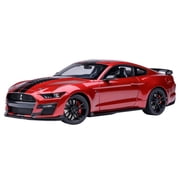 Ford Mustang Shelby GT500 Rapid Red Metallic with Black Stripes 1/18 Model Car by Autoart