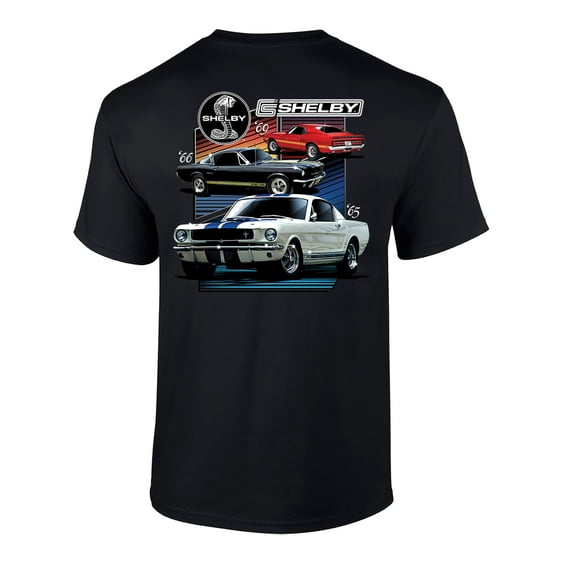 Ford Mustang Shelby T-shirt Various Shelby Models Classic Antique Garage Enthusiast Racing Race Hotrod Performance-Black-XXXL