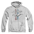 thumbnail image 1 of Ford Mustang Stripes Unisex Adult Pull-Over Hoodie, Athletic Heather,Large, 1 of 5