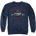 thumbnail image 1 of Ford Mustang The Boss Is In Unisex Adult Crewneck Sweatshirt, Navy, Large, 1 of 1